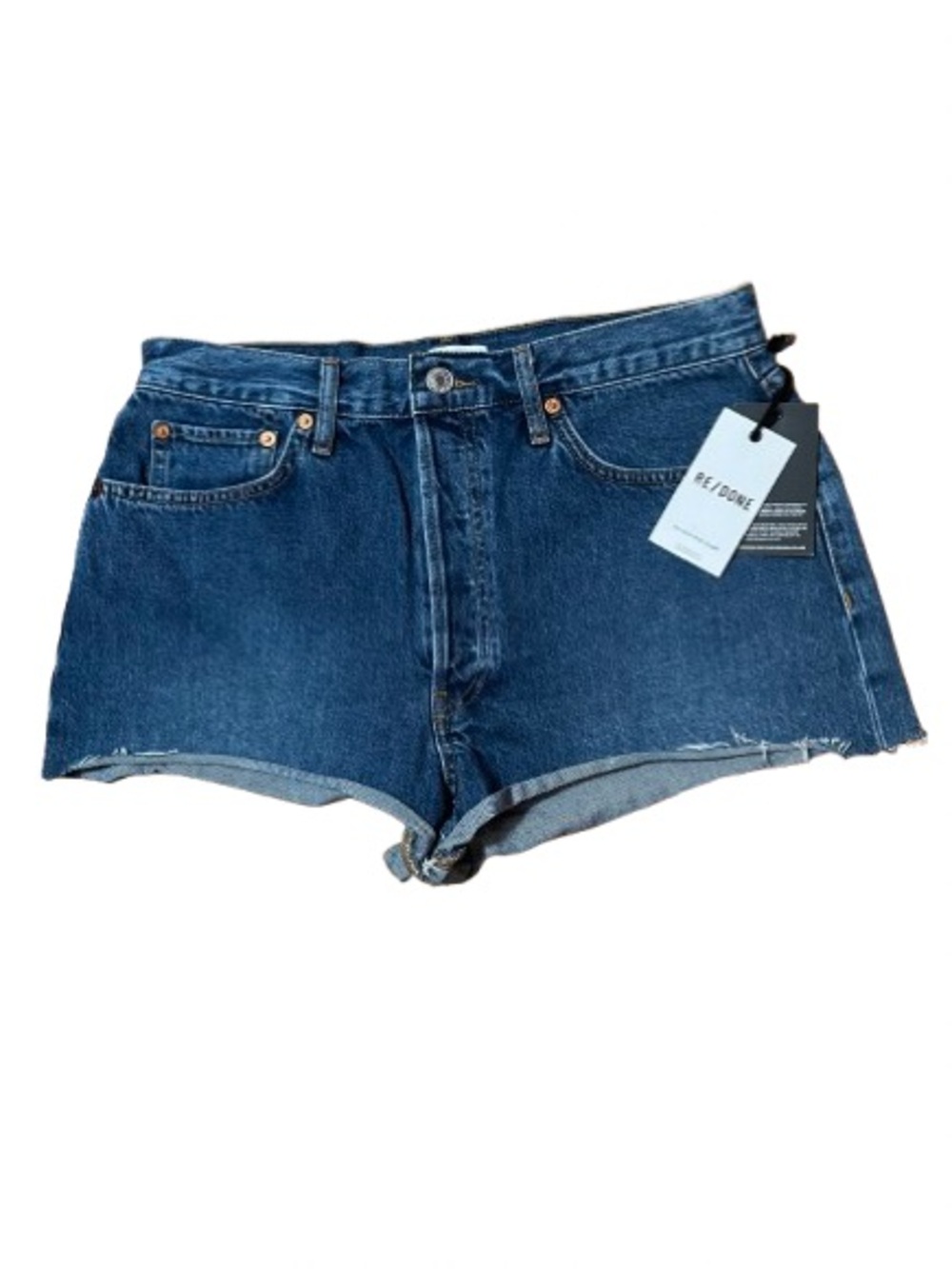 NWT Re/Done Button Fly 70’s High-Rise Slim Fit High Tide Denim Shorts Size 30